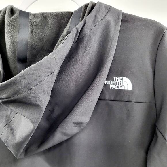 The North Face Black Tekno Full Zip Hood Lined Squaw Valley Employee Jacket Sz S - Picture 4 of 12